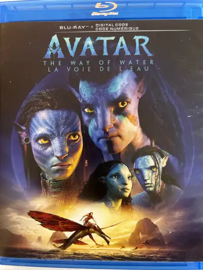 Avatar la voie de l’eau : film Blu-ray bilingue : anglais et français.: à vendre 15$ Shipping 5$.