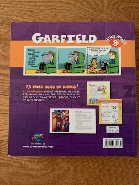 French Garfield 3 in 1 Graphic Book.(254 pages) in Comics & Graphic Novels in City of Halifax - Image 2