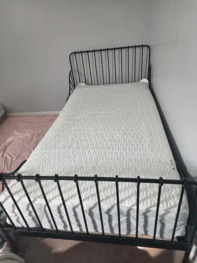 IKEA Twin Metal Bed Frame + mattress, View more
