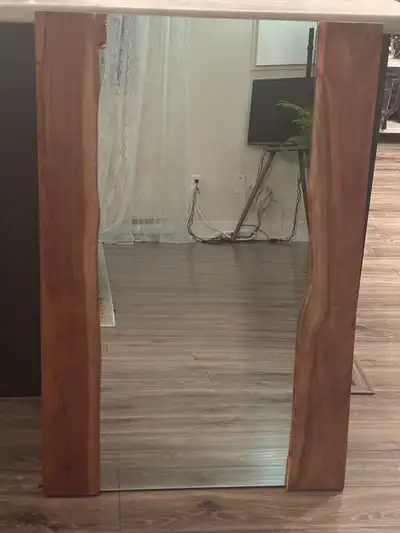 Miroir en Acacia massif - Solid acacia wood mirror, View more