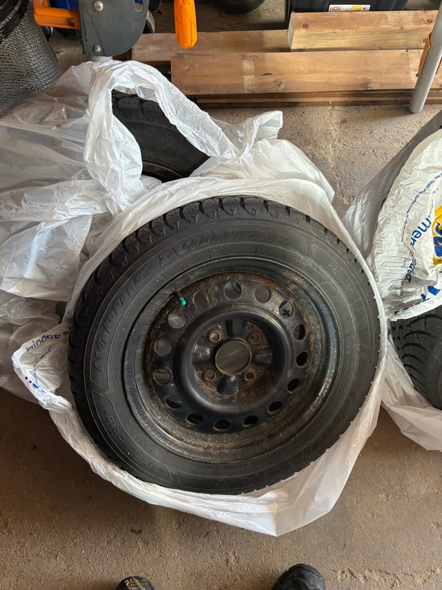 195/60R15 Goodyear Nordic Winter tires and rims in Tires & Rims in Oakville / Halton Region - Image 2