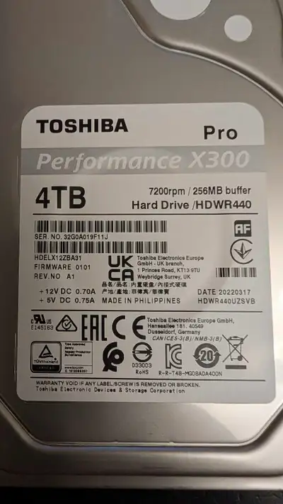 2x Toshiba 4TB HDD 7200, View more