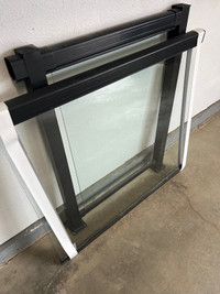 REGAL DECK RAILING - Black Aluminum w Glass Panels