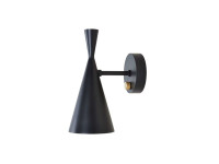 2 x BLACK BEAT SHADE TALL WALL LAMP