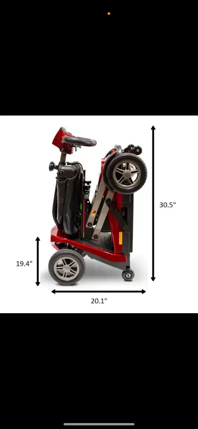 Purchased 6 months ago and used just four days. Folds and unfolds at the push of a button. Removable...