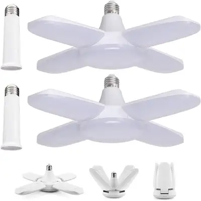 LED Garage Lights 2 Pack 60W E27 Deformable Ceiling Lighting 650, View more