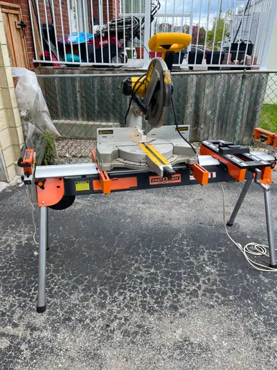 DeWalt Mitre Double Bevel, Slide Chop Saw, Table AttachmentsP, View more