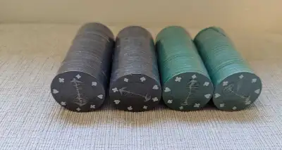 Brand New Poker Chips - Bulk Set - Navy and Green, View more