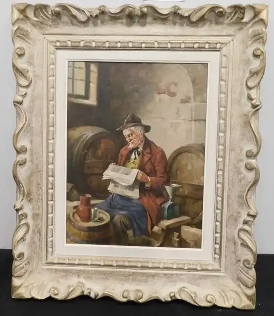 3 LISTED? ARTIST PAINTINGS -OIL ON CANVAS- ANTIQUE WHITE FRAMING in Arts & Collectibles in Mississauga / Peel Region - Image 5