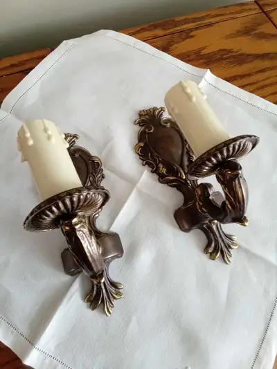 Vintage Pair of Rococo Style Wall Sconces, View more