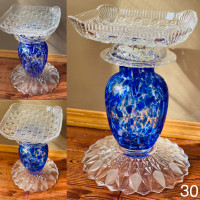 Glass birdfeeders & birdbaths