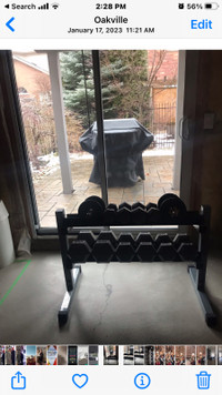 Excercise weights with stand