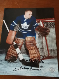Johnny Bower Signed Toronto Maple Leafs 8X10 PHOTO w/COA - HOFer - #7