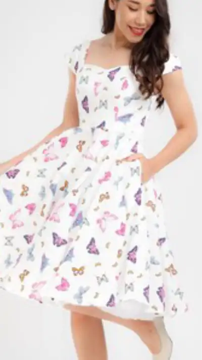 Brand new Lady Mara butterfly 1950s swing dress size m, View more