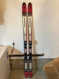 2 pairs of adult skis