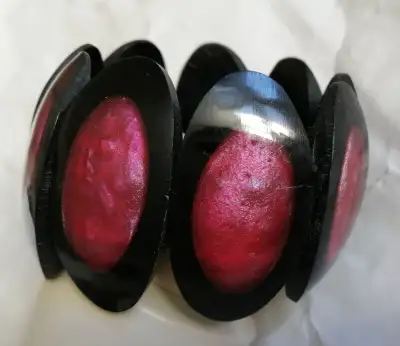 BUFFALO HORN ELASTIC BANGLE BRACELET, View more