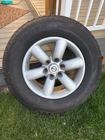Set of 4 Two winters. Great condition with lots of life left. Studded Winter Tires Sailun LT 265/70R...