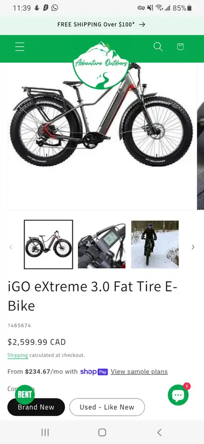 iGO eXtreme 3.0 Fat Tire E-Bike, View more