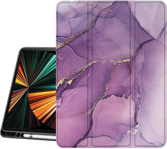 MARBLE FOLIO CASE FOR APPLE IPAD PRO 12.9" (5TH GEN 2021) PURPLE in iPads & Tablets in City of Toronto - Image 2