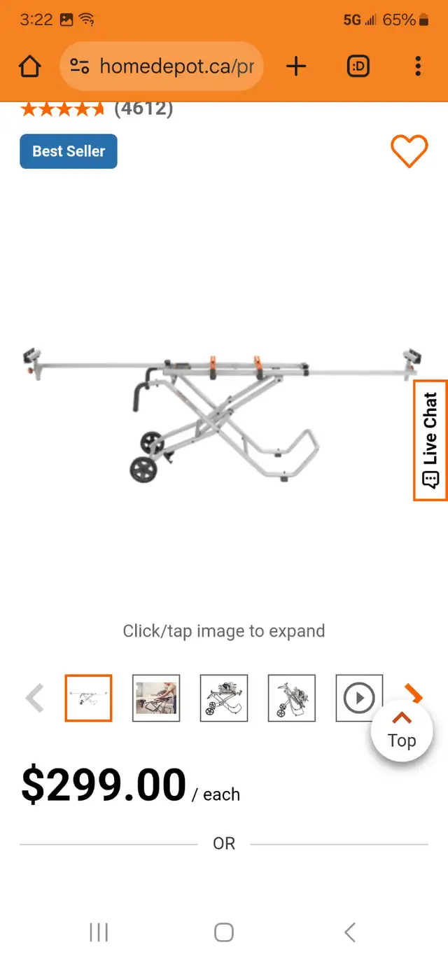 RIDGID Universal Mobile Mitre Saw Stand With  Mounting Braces in Power Tools in Windsor Region - Image 11
