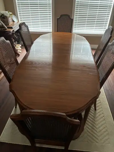 dinning room table 6 chairs and matching hutch, View more