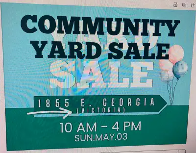 COMMUNITY YARD SALE - E. Georgia Apartments, View more