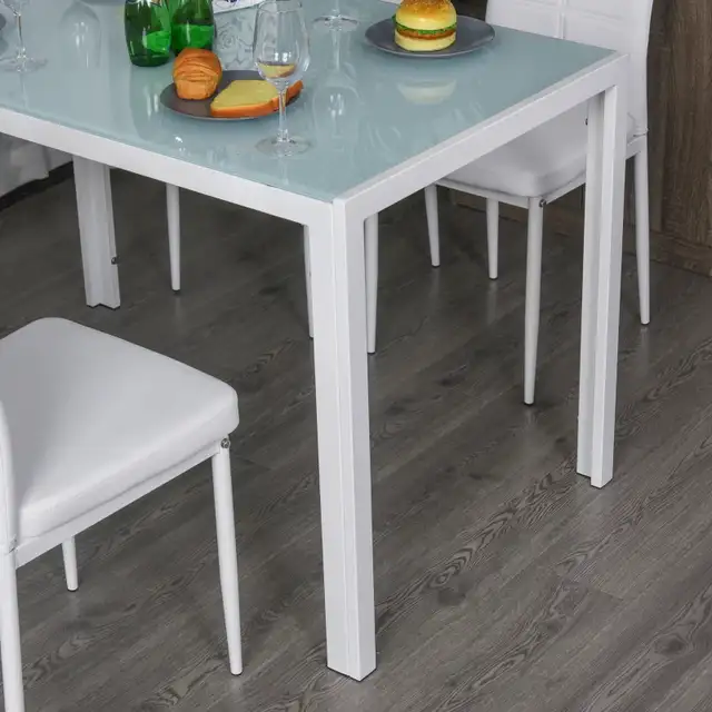 Dining Table Set for 4, 5-Piece Rectangular Glass Kitchen Table  in Dining Tables & Sets in Markham / York Region - Image 10