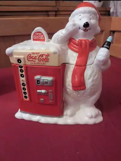Ceramic Coca-Cola cookie jar, View more