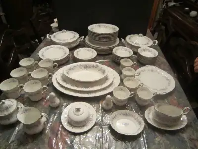 $850.00 (includes GST + SHIPPING) for this gorgeous Paragon ROMANCE china set for 8 This set of chin...