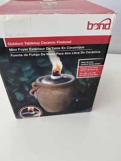 Outdoor Tabletop Ceramic Firebowl Mini Foyer Extérieur De Table, View more