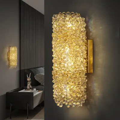 NEW IN BOX: Modern Beaded Crystal Wall Sconce, View more