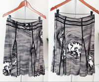 NEW - Nicole Benisti Women's Contrast Print Midi Skirt (Size L)