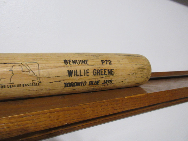 Toronto Blue Jays Willie Greene used broken bat in Arts & Collectibles in St. Catharines