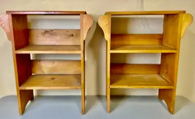 PARKER PICKERS - EACH one is $89. These 2 identical pine wash stands with towel bars and shelves wer...