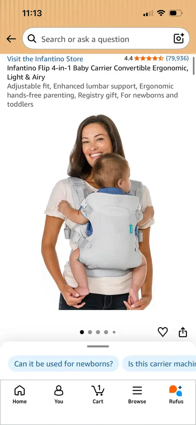 Infantino Flip 4-in-1 Baby Carrier