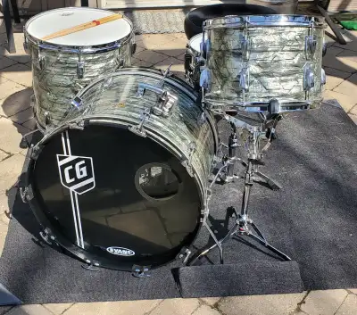 Ludwig Sky Blue super classic drum kit., View more