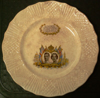 1939 COMMEMORATE PLATE ROYAL VISIT TO CANADA & US