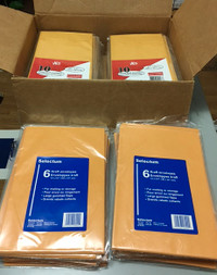 kraft brown envelopes 6.5" x 9.5"  30 pks of 10 and 26 pks of 6