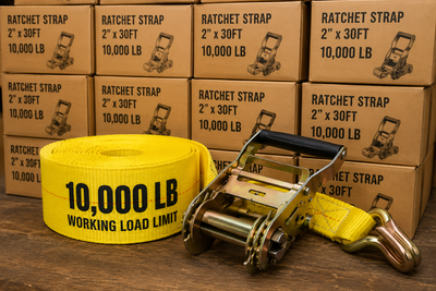 NEW 2" x 30' Ratchet Straps – 10,000 LB Capacity – Bulk Availabl, View more