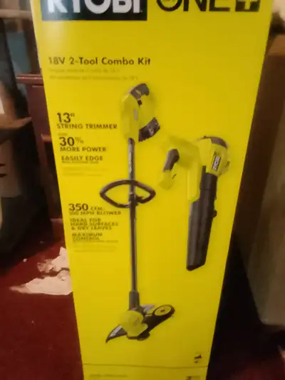 Ryobi 18V 2 Tool Combo Kit (13" String Trimmer&Leaf Blower), View more
