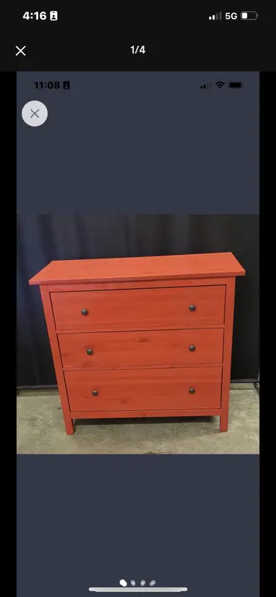Ikea hemnes dresser. Pick it up in Martindale NE. Cash only