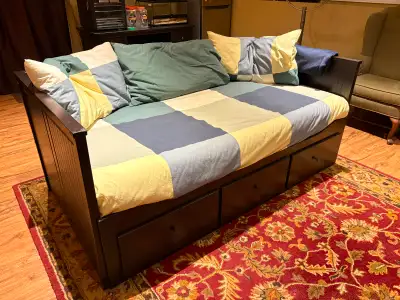 IKEA Hemnes Day Bed With Mattresses & Bedding, View more