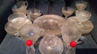 SAGUENAY DEPRESSION GLASS – LUNCHEON SET FOR 4