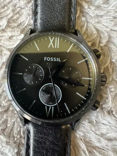 Fossil watch. Leather/sterling silver Pick up Radisson heights