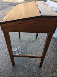 Old pine teachers desk