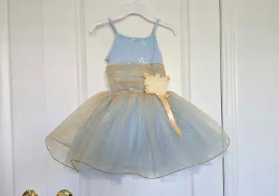 Laylas Blue & Gold Ballet Costume. Size kids M, View more
