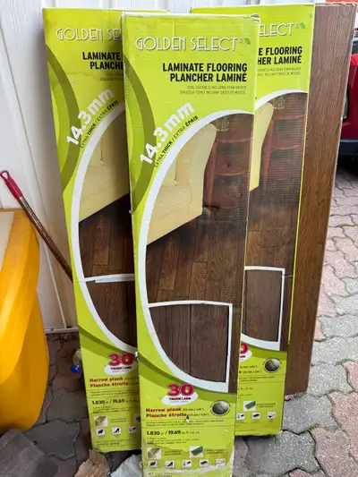 Golden Select Laminate Flooring. 3 boxes : 30$ each , View more