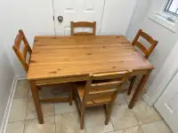Solid Wood IKEA Jokkmokk Dining Table & Chairs Set