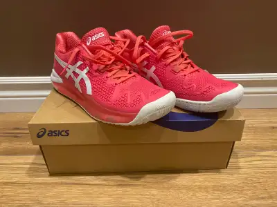 Women’s Size 7.5 Asics Gel Tennis Shoes  $115, View more