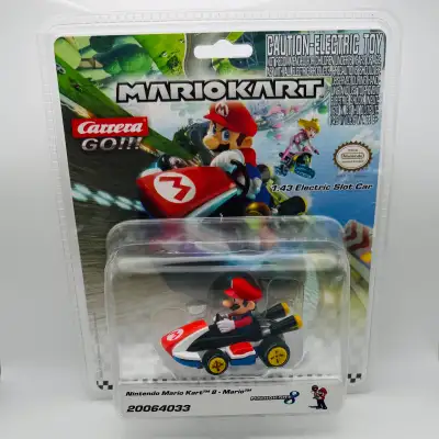 Bring home a piece of racing fun with this Mario Kart electric slot car (1:43 scale). - Brand: Carre...